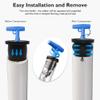 BOPOREAE Mechanical Test, Seal, Cleanout Pipe Plug, 2-5/8 to 3-1/8 in Expandable Rubber Plug Sewer Cleanout Cap Cover for DWV Testing, SSteel Boat Handle Drain Plug with Galvanized Screw and Nut view 4
