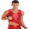 iiniim Mens Cool Dry Compression Sleeveless Tank Top Swim Running Basketball Workout Base Layer Shirt Red C X-Large view 1
