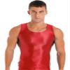 iiniim Mens Cool Dry Compression Sleeveless Tank Top Swim Running Basketball Workout Base Layer Shirt Red C X-Large view 2