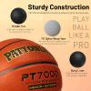 PATTONLEX Basketball Ball  Official Size Composite Leather Indoor/Outdoor Basketball for Men, Women & Girls, with Pump - 29.5 / Size 7-Brown view 3