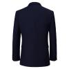 Men's Slim Fit Casual Blazer Jacket 2 Buttons Notched Lapel Formal Dress Jacket Lightweight Business Sport Coat (Dark Blue,Large) view 2
