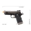 Hi-Capa 3.8 Full Auto Velociraptor Gas Blowback Airsoft Pistol (Color: Black/Silver)-WE-Tech view 4