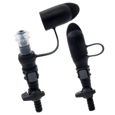 2 Pack Hydration Bags Bite Valve Mouthpiece Replacement for Cross Country Bladder Bag Detachable Universal Manual Switch for Any Hydration Pack System (Black)