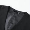 Maiyifu-GJ Mens Formal Business Suit Vest Regular Fit Slim Fit Dress Waistcoat Elegant Solid Color Wedding Prom Tuxedo Vests (Black,X-Large) view 4