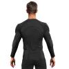 Zicac Men's Sports Shock Rash Guard Compression Padded Shirt Soccer Basketball Protective Gear Chest Rib Guards(Black,US:M) view 4