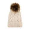 Durio Toddler Knit Kids Winter Hat for Girls & Boys - Warm Super Soft Pom Pom Beanie - E Beige, 3-8 Years view 2