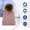 Durio Toddler Knit Kids Winter Hat for Girls & Boys - Warm Super Soft Pom Pom Beanie - E Beige, 3-8 Years view 4
