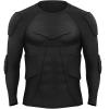 Zicac Men's Sports Shock Rash Guard Compression Padded Shirt Soccer Basketball Protective Gear Chest Rib Guards(Black,US:XXL) view 2