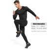 Zicac Men's Sports Shock Rash Guard Compression Padded Shirt Soccer Basketball Protective Gear Chest Rib Guards(Black,US:XXL) view 4