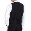 Maiyifu-GJ Men's Formal Business Waistcoat Sleeveless Slim Fit Wedding Vests Casual Vest with 3 Pockets for Suit or Tuxedo (Black,Small) view 3
