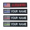 2PCS Customizable Name Patches with Hook FastenerPersonalized Tactical Morale Embroidered Name Tapes with American Flag Patch for Hats Caps Bags Backpacks Tactical Vest Military