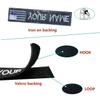 2PCS Customizable Name Patches with Hook FastenerPersonalized Tactical Morale Embroidered Name Tapes with American Flag Patch for Hats Caps Bags Backpacks Tactical Vest Military view 2