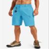 TACVASEN Golf Shorts Men 10" Hiking Shorts Water Resistant Quick Dry Lightweight Cargo Fishing Outdoor with Pockets Ice Blue view 2