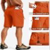 TACVASEN Mens Golf Shorts Lightweight Water Resistant Cargo Shorts for Hiking Fishing Cycling Beach Sports Stretch Orange 32 view 3