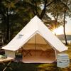 ONLYCTR Bell Tent for Camping, Luxury Cotton Tent, Yurt Canvas Tent with Stove Jack, Outdoor Canvas Bell Tent for 4/6/8 Person Family 4 Season Camping (16.5' (5M), Beige) view 1