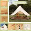 ONLYCTR Bell Tent for Camping, Luxury Cotton Tent, Yurt Canvas Tent with Stove Jack, Outdoor Canvas Bell Tent for 4/6/8 Person Family 4 Season Camping (16.5' (5M), Beige) view 2