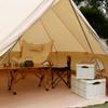 ONLYCTR Bell Tent for Camping, Luxury Cotton Tent, Yurt Canvas Tent with Stove Jack, Outdoor Canvas Bell Tent for 4/6/8 Person Family 4 Season Camping (16.5' (5M), Beige) view 3
