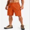 TACVASEN Mens Golf Shorts Lightweight Water Resistant Cargo Shorts for Hiking Fishing Cycling Beach Sports Stretch Orange 30 view 2