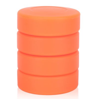 BESPORTBLE 4 Pcs Ice Hockey Puck Ice Hockey Balls Orange Hockey Biscuits for Practicing and Classic Training
