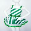 Huimingda Kids Girls Sequins Dance Tutu Leotard Dress Figure Ice Skating Dress Christmas Mrs Santa Costume Green 4 Years view 3