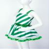 Huimingda Kids Girls Sequins Dance Tutu Leotard Dress Figure Ice Skating Dress Christmas Mrs Santa Costume Green 4 Years view 4