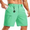 TACVASEN Quick Dry Cargo Shorts for Men Hiking Shorts Tactical Fishing Travel Water Resistant Golf Summer Casual Walking Mint Green view 1