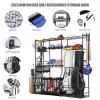 6.3FT Golf Bag Storage Garage Organizer,2 Golf Bag Storage Racks and Other Sports Equipment Organizer, Extra Large Storage Rack for Garage,Holds Golf Clubs,Balls and Miscellaneous Items view 3