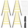 RUBY.Q 4 Pack 12 Rungs Agility Ladder Set, Speed Training Ladder with Steel Stakes and Carry Bag for Soccer, Speed Fitness Feet Training view 1