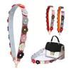 AVRYN Shoulder Straps,Bag Strap,Single Shoulder Strap Wide Purse Strap Replacement Multicolor Flower Leather 90cm Crossbody Strap for Handbags-Pink+Red (Color : Pink) (Color : Pink+red) view 4
