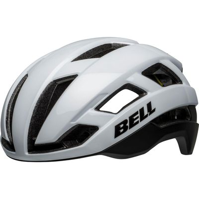 BELL Falcon XR LED MIPS Adult Road Bike Helmet - Matte/Gloss White/Black, Medium (55-59 cm)