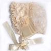 ranrann Toddler Baby Girl Lace Bonnet Eyelet Lace Christening Bonnet Caps Beanie Breathable Sun Protection Hat Champagne One Size view 2