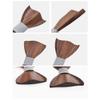Classic Men's Wooden Bow Tie Groom Groomsman Flower Girl Bow Tie Cufflinks Matching Square Handkerchief Set with Gift Box (Brown) view 2