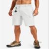 TACVASEN Mens Golf Shorts White Shorts Cargo Hiking Lightweight Quick Dry Water Resistant Workout Fishing Casual with Pockets view 2