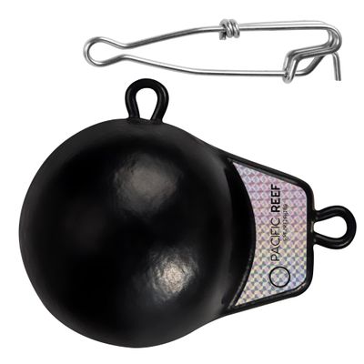 PacificReef Downrigger Weight Coated Ball [4lbs, 6lbs, 8lbs, 10lbs, 12lbs, 15lbs] - Sinker for Downriggers Weight Pancake Oval Canon Ball with Protective Vinyl Coating for Salmon (12 lbs)