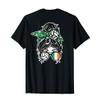 Irish Messy Bun Hair Girl Ireland Volleyball Fans Jersey T-Shirt view 1