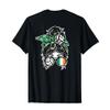 Irish Messy Bun Hair Girl Ireland Volleyball Fans Jersey T-Shirt view 2