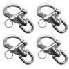 GaiRen 4 Pack Swivel Eye Snap Shackle, Quick Release 316 Stainless Steel Marine Sailboat Shackles for Sailing Rigging SCBA Mask Halyard Panic Snap Spinnaker Clip view 2