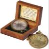 Trust in The Lord with All Your Heart -Proverbs 3: 5-6 Quote Engraved Compass with Wooden Box, Camping Compass, Graduation Day, Religious Gifts, Catholic Gifts for Christmas. view 1