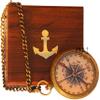 Trust in The Lord with All Your Heart -Proverbs 3: 5-6 Quote Engraved Compass with Wooden Box, Camping Compass, Graduation Day, Religious Gifts, Catholic Gifts for Christmas. view 3