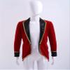 Moggemol Kids Girls Boys Ringmaster Circus Show Jacket Long Sleeve Tailcoat Halloween Party Dress up Burgundy A 14 view 3