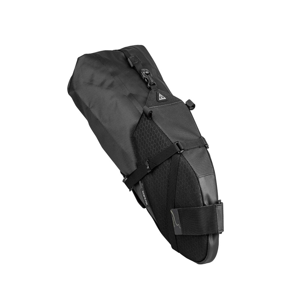 Topeak BackLoader X 15L (Black) Bike Bag  Large-Capacity Waterproof Seat Bag for Bikepacking | Air Purge Valve, Secure Mount, 5 kg Load, 20.1 x 9.4 x 8.7, 525 g