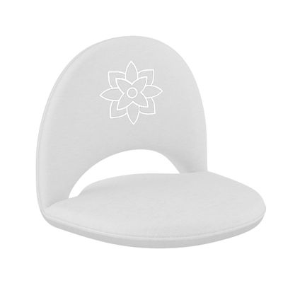 Mindful Modern Meditation Chair | Adjustable Floor Chair with Back Support | Padded Floor Seat for Posture Support and Comfort | Portable Folds Flat for Storage | Indoor/Outdoor Use | Classic White
