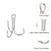 PATIKIL 12# Treble Fish Hooks, 20 Pack 0.51" L Carbon Steel Sharp Round Bend Hook Triple Barbed Hook for Freshwater Saltwater, White view 4
