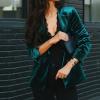 Womne Long Sleeve Button Down Shirts Fall Winter Solid Color Casual Comfy Leather Coat for plus Size Women view 2