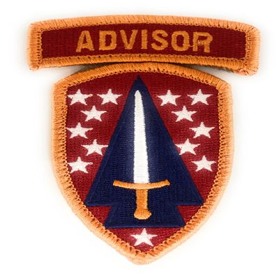 US Army Security Force Assistance Brigade (SFAB) Color Patch w/Advisor Tab with Hook