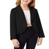 Bigeoosh Girls Blazer Jacket Solid Color Lapel Suit Open Front Long Sleeve Blazers for Kids Girls Size 5-14 Years view 1