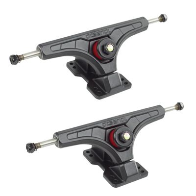 Arsenal Longboard Trucks 165mm | 50 Baseplate | Chemically Welded Axles | Aircraft-Grade Kingpins | Flipable Hanger for Downhill, Freeride, and Carving Skateboarding