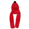 Kids Warm Hat Scarf Gloves 3 in 1 Plush Hood Earflap Hat Winter Thermal Hat for Boys Girls 3-12Year Red view 1