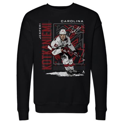 500 LEVEL Jesperi Kotkaniemi Sweatshirt (Crew Sweatshirt, XX-Large, Black) - Jesperi Kotkaniemi Carolina Sports Card WHT