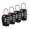 Hero Luggage Lock (Pack of 4) TSA Approved, 4 Digit Combination Padlock for Travel, Suitcases, Lockers, Backpacks view 1